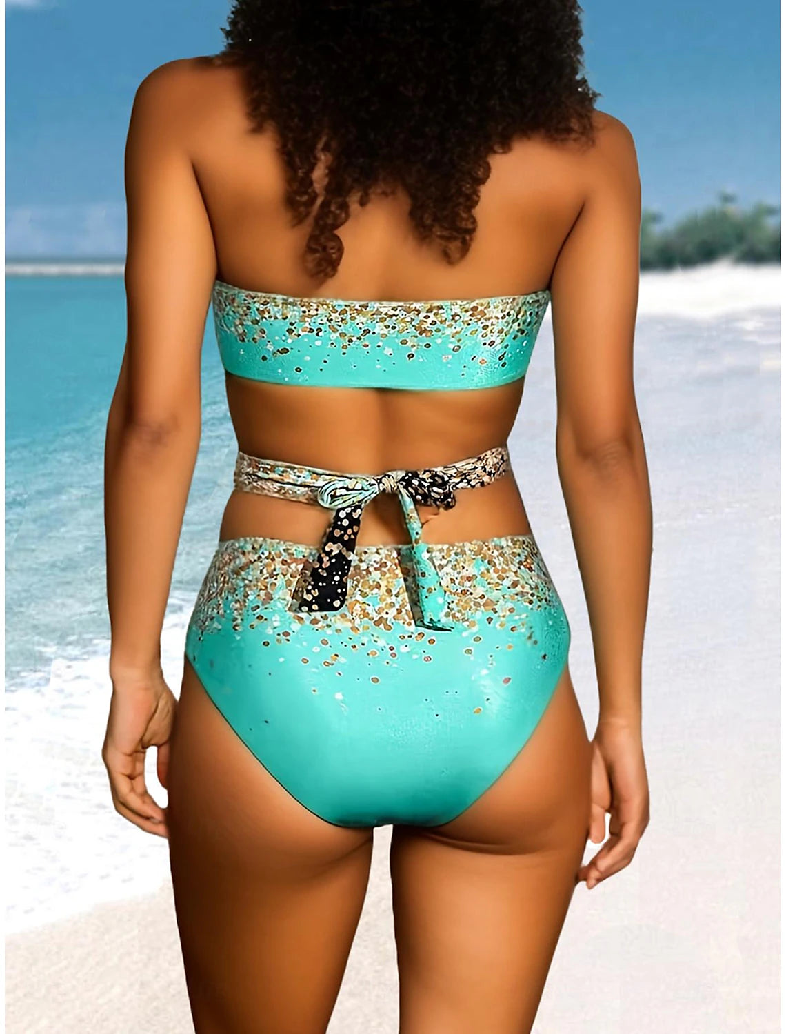 Women's Swimwear Tankini Swimsuit Leopard Vacation Bathing Suits