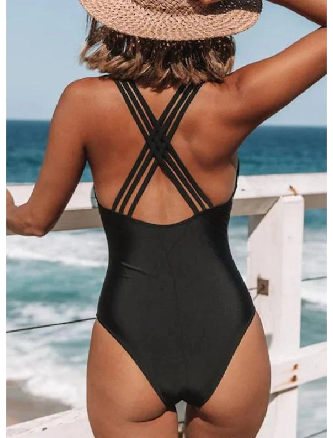 Women's Normal Swimwear One Piece Monokini Swimsuit Halter Printing Leopard Beach Wear Summer Bathing Suits