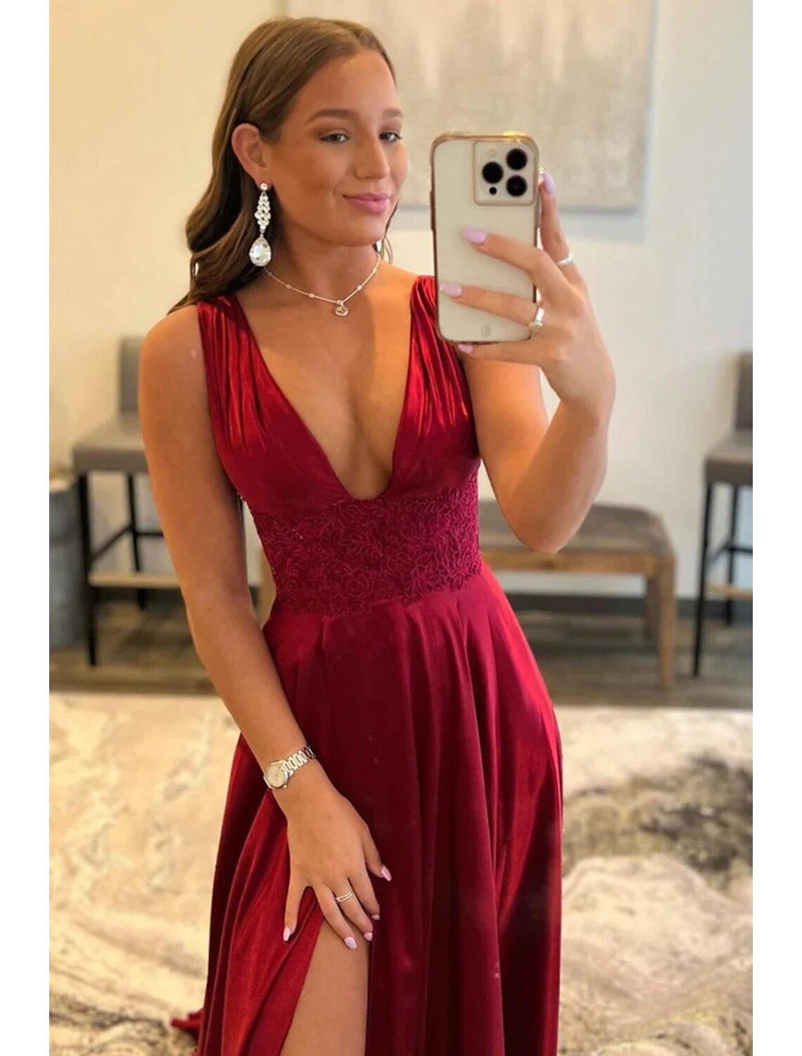 A-Line Prom Dresses Vintage Dress Formal Wedding Party Court Train Sleeveless Scoop Neck Lace Backless