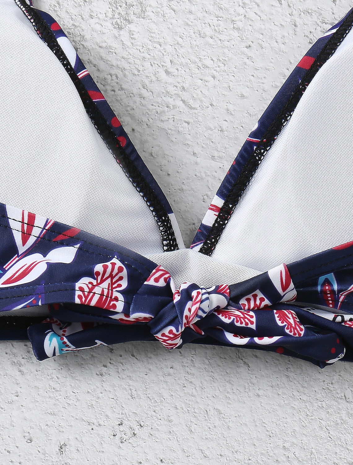 Women's Swimwear Bikini 2 Piece Swimsuit Halter 2 Piece Open Back Sexy Floral V Wire Tropical Sexy Bathing Suits