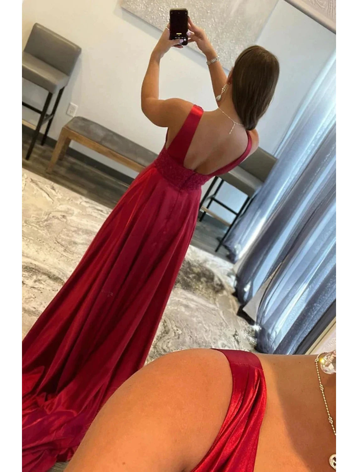A-Line Prom Dresses Vintage Dress Formal Wedding Party Court Train Sleeveless Scoop Neck Lace Backless