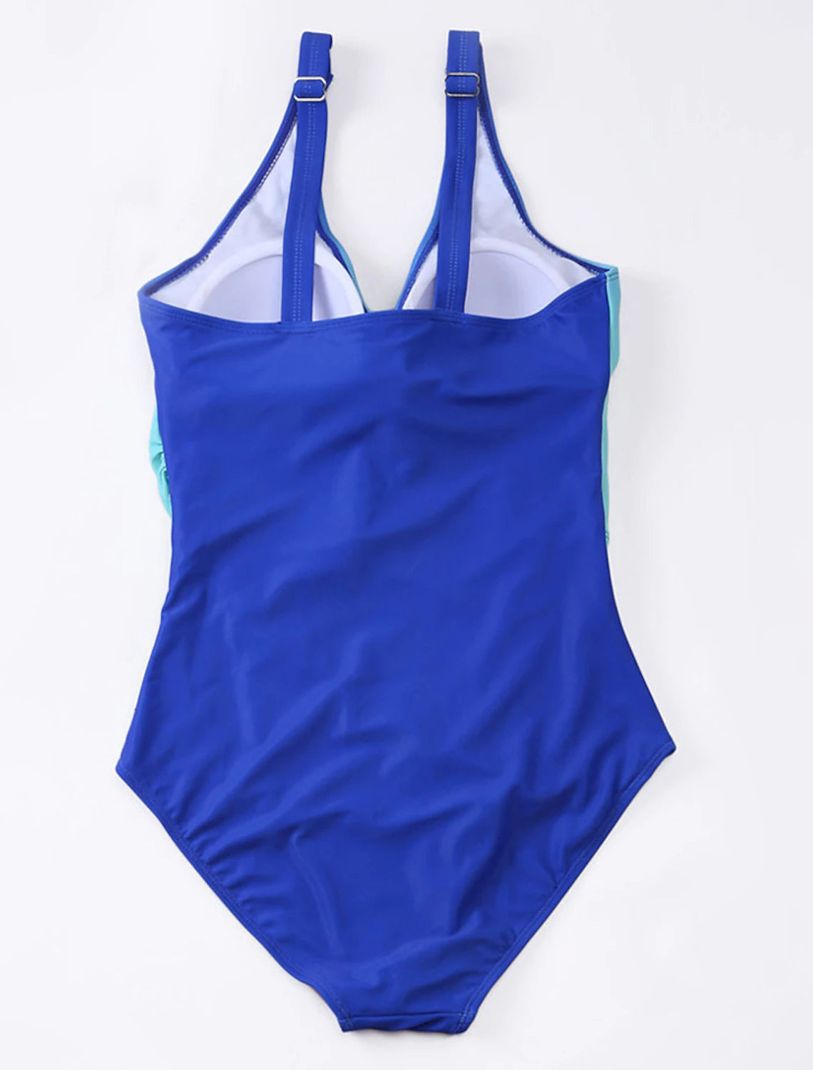 Women's Plus Size Swimwear One Piece Bathing Suits Swimsuit Ruched Tummy Control Ombre Gradient Color Beach Wear Bathing Suits