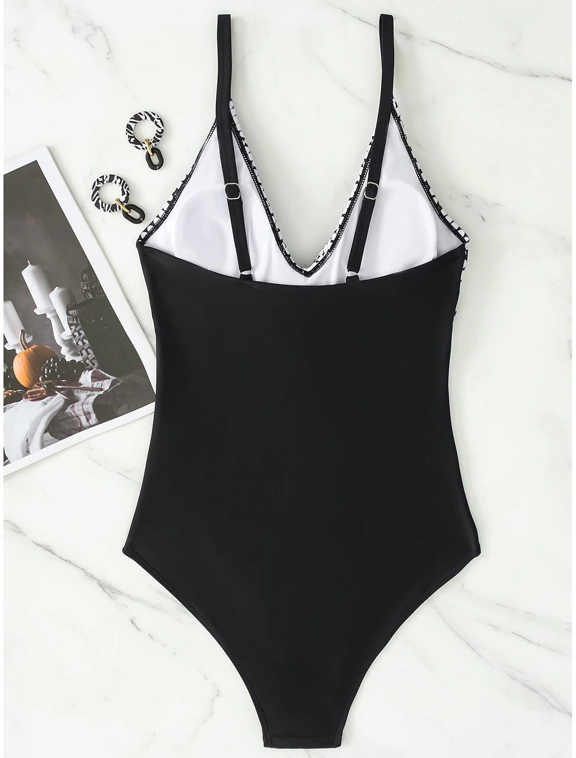 Women's Swimwear One Piece Swimsuit Ruched Criss Cross Polka Dot Strap Stylish Bathing Suits