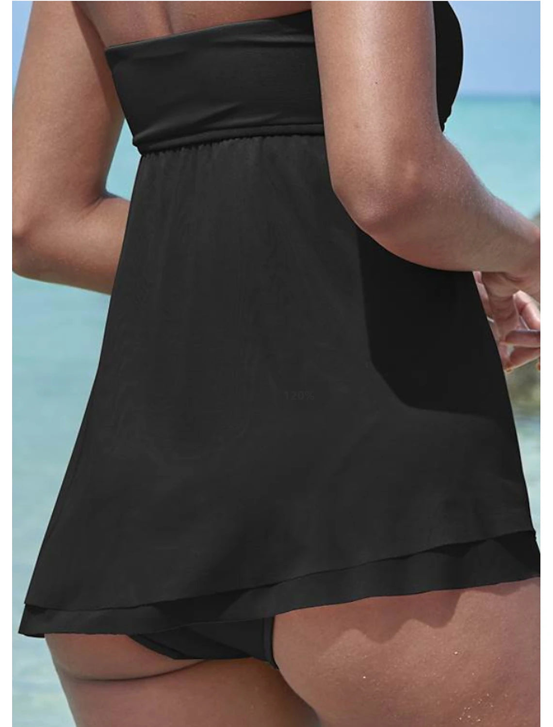 Women's Normal Swimwear Tankini 2 Piece Swimsuit 2 Piece Modest Swimwear Bandeau Strapless Solid Color Strap Vacation Beach Wear Bathing Suits