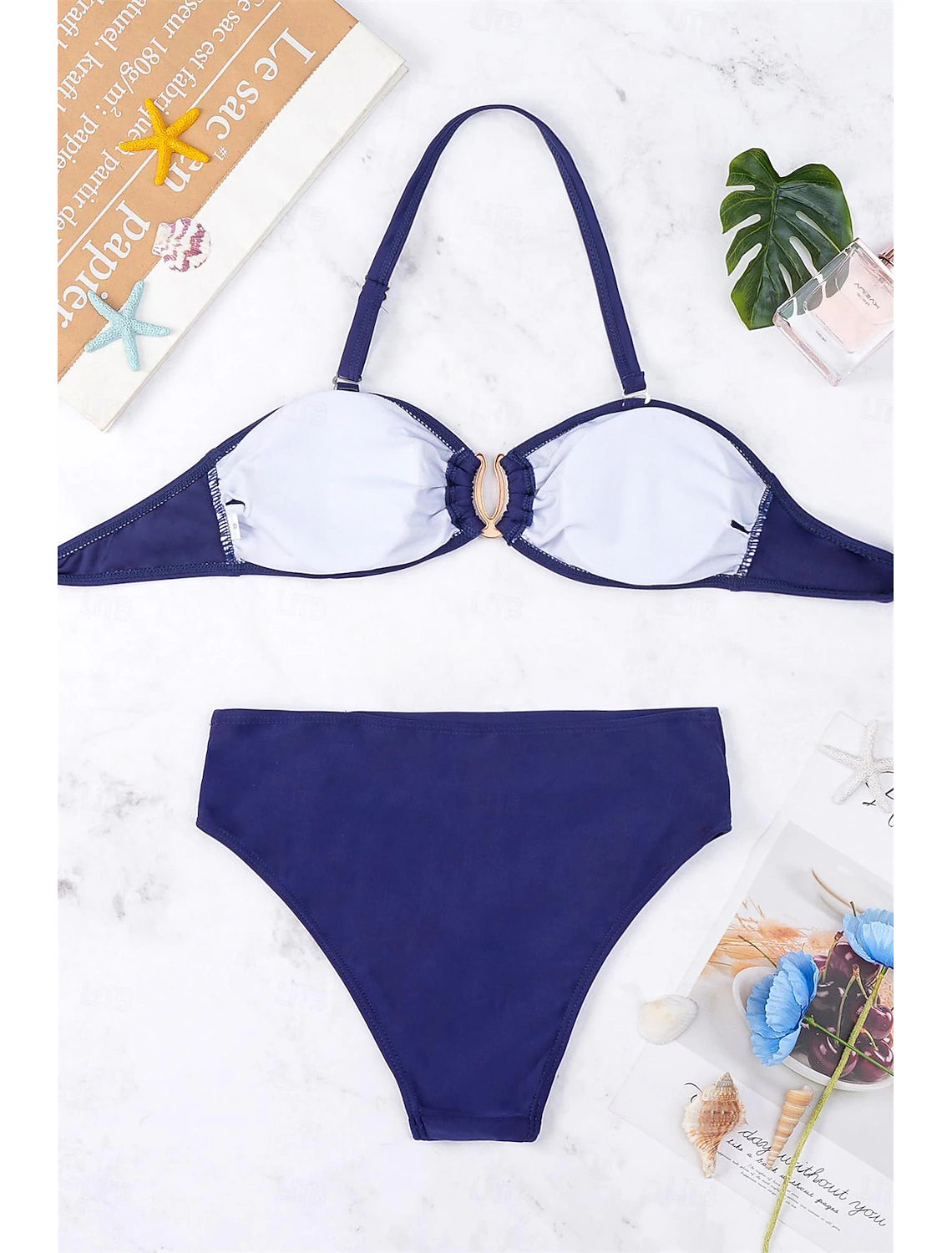Women's Normal Swimwear Bikini Swimsuit 2 Piece Plain Beach Wear Summer Bathing Suits