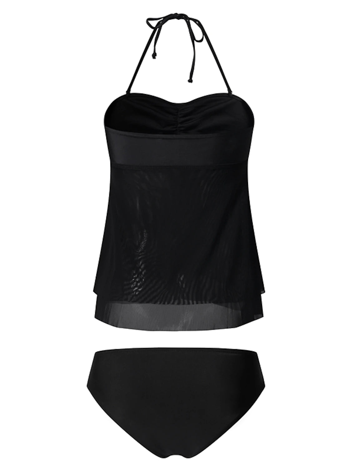 Women's Normal Swimwear Tankini 2 Piece Swimsuit 2 Piece Modest Swimwear Bandeau Strapless Solid Color Strap Vacation Beach Wear Bathing Suits