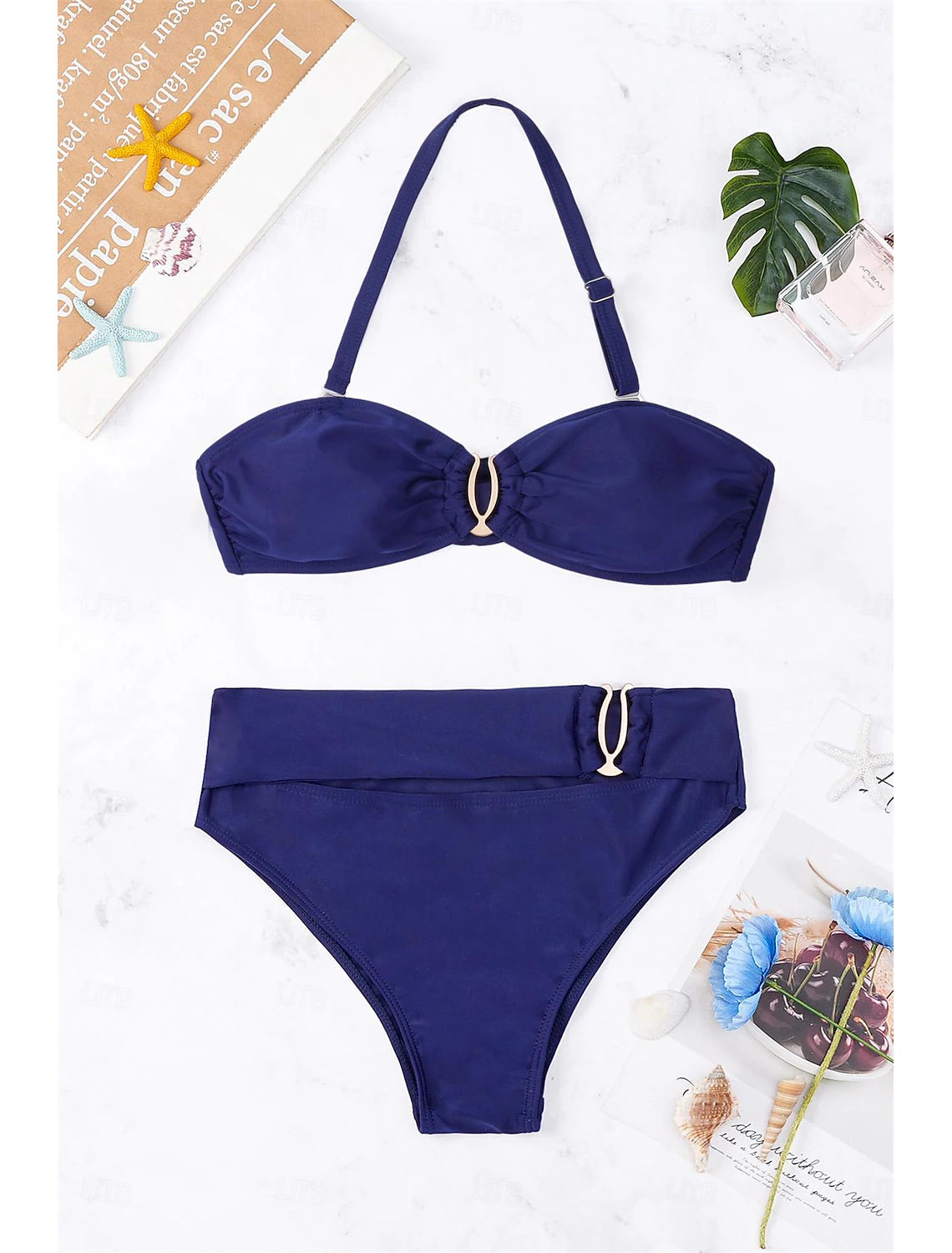 Women's Normal Swimwear Bikini Swimsuit 2 Piece Plain Beach Wear Summer Bathing Suits
