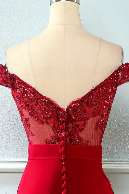 Off Shoulder Sequins Mermaid Prom Dress