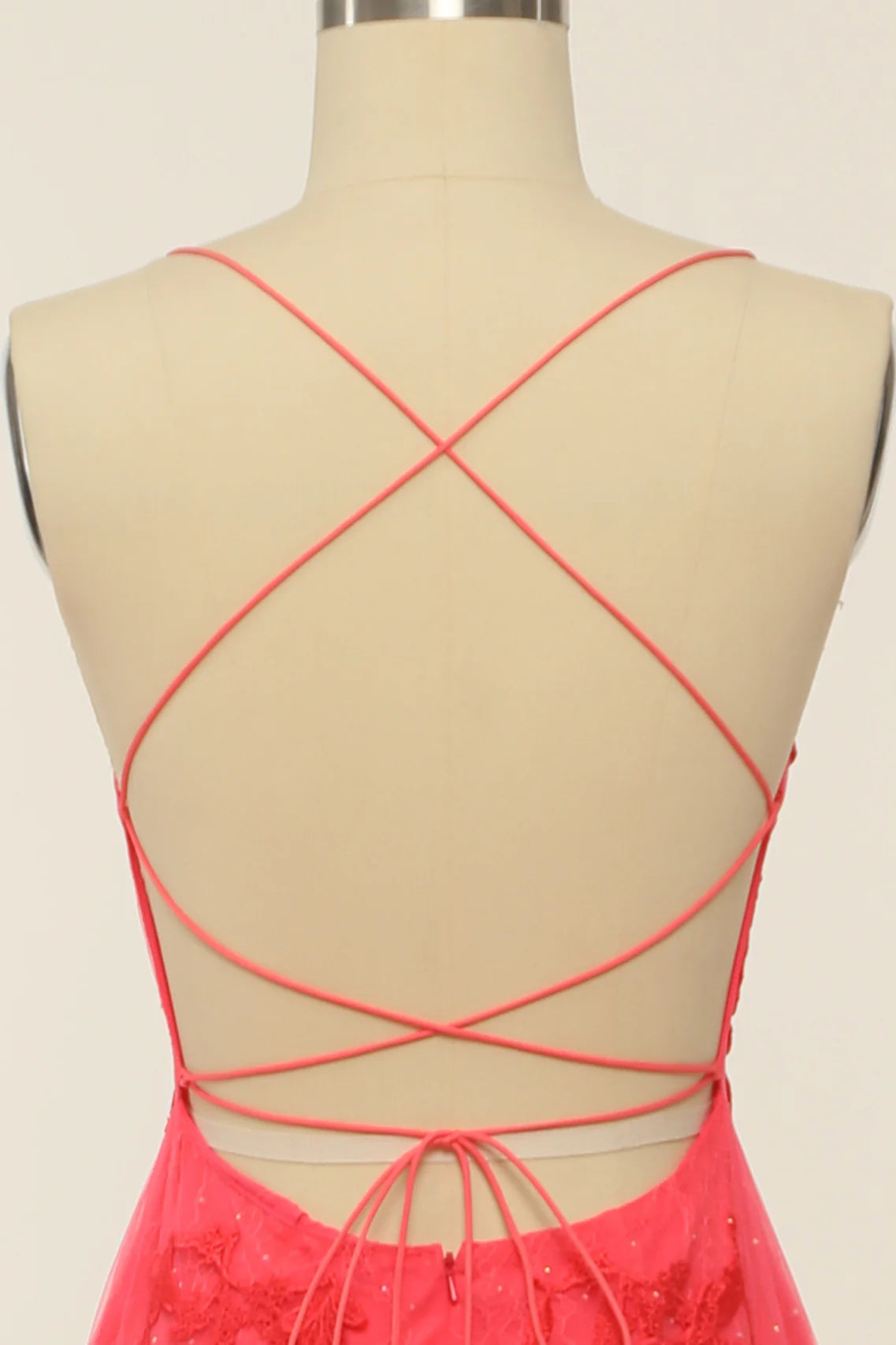 Backless Long Prom Dress with Appliques