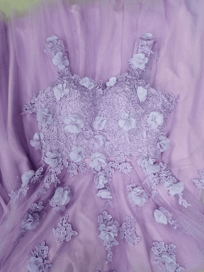 Beaira Lilac Sweetheart 3D Flowers Lace Applique Prom Dresses Tulle Evening Dress prom dresses shops