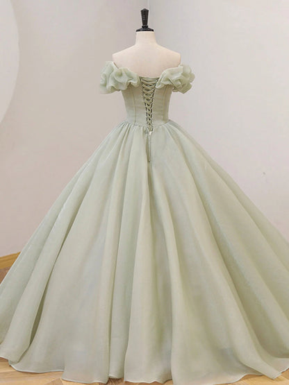 Beaira Light Green Ball Gown Beaded Sweet 16 Dress Green Prom Dress Formal Dress prom dresses shops