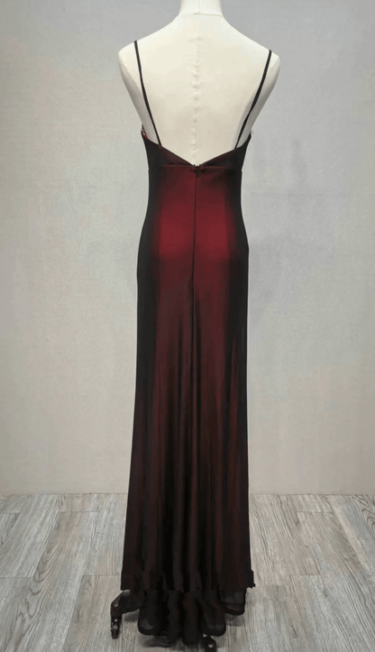 Beaira Black And Red Sweetheart Simple Straps Long Prom Dress A-Line Long Formal Dress prom dresses shops