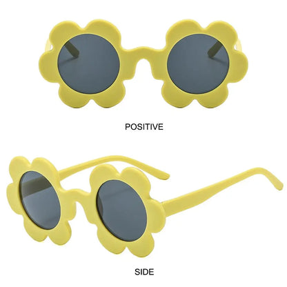 Beaira New Trendy Sunflower Sunglasses for Women Retro Round Flower Sun Glasses Fun Novel Disco/Festival/Party Shades for Adults