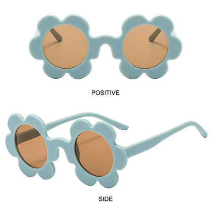 Beaira New Trendy Sunflower Sunglasses for Women Retro Round Flower Sun Glasses Fun Novel Disco/Festival/Party Shades for Adults
