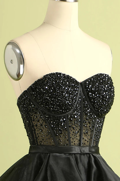 Strapless Ball Gown Evening Dress