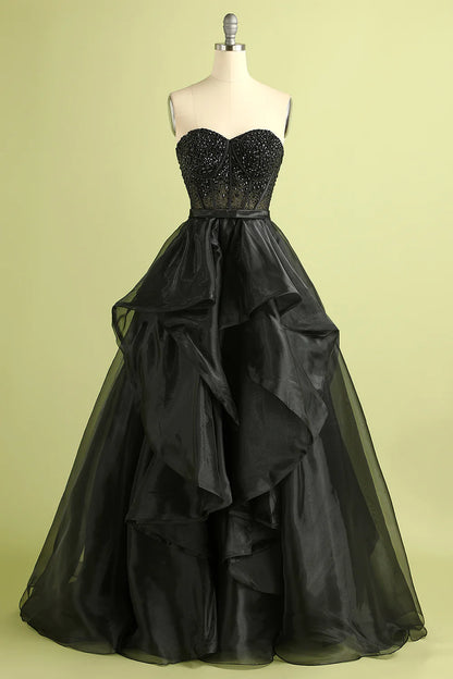Strapless Ball Gown Evening Dress