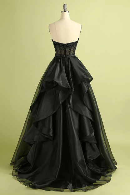 Strapless Ball Gown Evening Dress