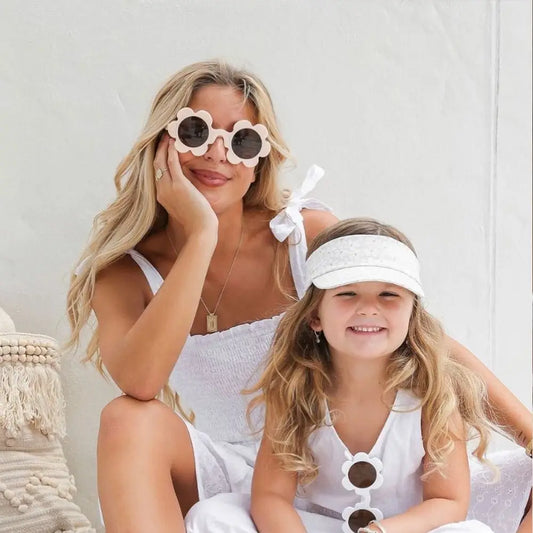 Beaira New Trendy Sunflower Sunglasses for Women Retro Round Flower Sun Glasses Fun Novel Disco/Festival/Party Shades for Adults