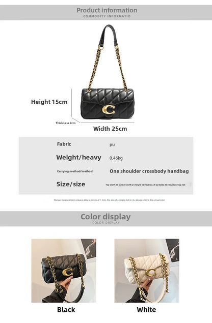 Beaira 2025 New Fashion Chain Stitch Shoulder Bag Women Elegant Square Crossbody Bag Designer Handbags