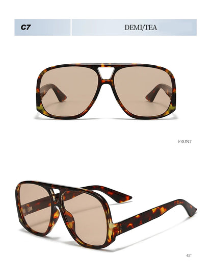 Beaira 1/3pcs Oversized Women Double Bridges Sunglasses Fashion Outdoor Driving Brand Shades Eyeglasses Beach Travel UV400 Sun Glasses