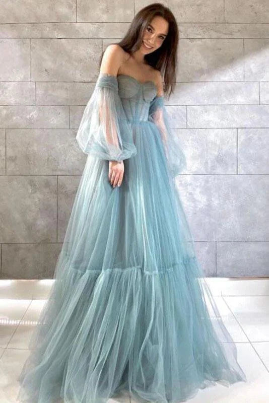 A Line Sweetheart Prom Dresses Elegant Formal Long Evening Gowns