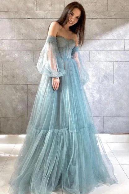 A Line Sweetheart Prom Dresses Elegant Formal Long Evening Gowns