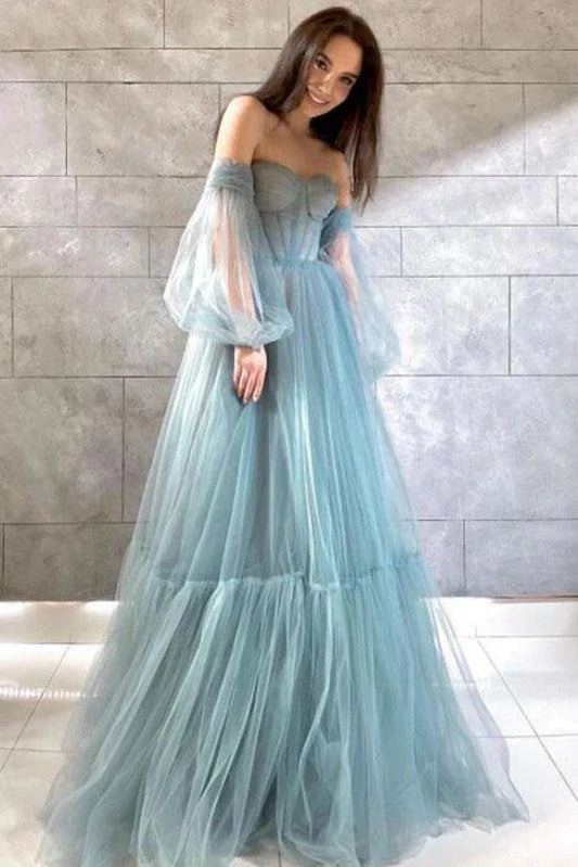 A Line Sweetheart Prom Dresses Elegant Formal Long Evening Gowns