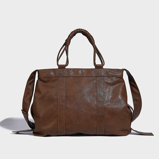 Beaira American retro hand-held briefcase new work commuting large capacity shoulder bag simple casual tote bag