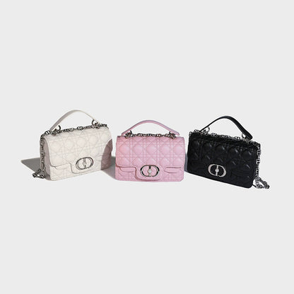 Beaira A niche pink diamond grid small square bag for women's new high-end fashion handbag chain shoulder crossbody bag