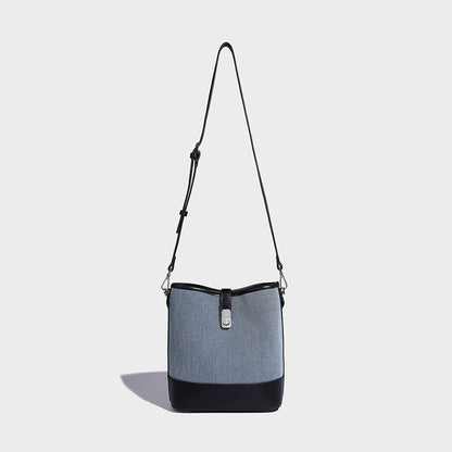 Beaira Bag women's summer new retro bucket bag high-end fashion contrasting color hand-held commuting shoulder crossbody bag
