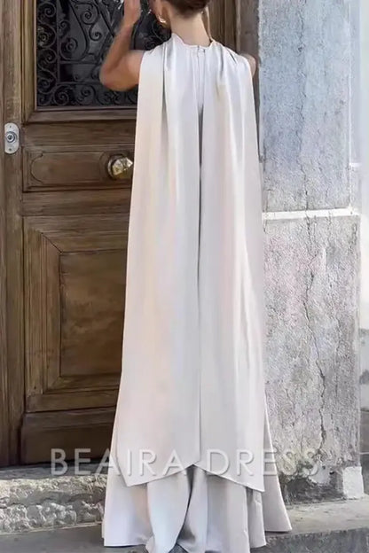 Beaira Celebrities Elegant Solid Patchwork O Neck Evening Dress Dresses formal wear dresses