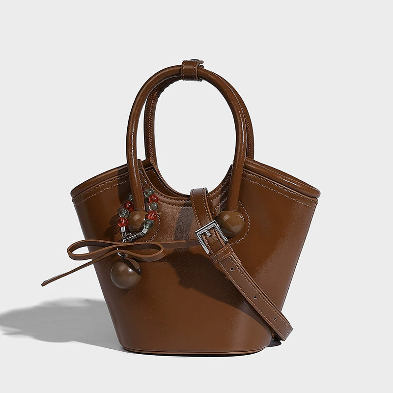 Beaira Cherry Love Handheld Tote Bag New Wedding Large Capacity Vegetable Basket Versatile Single Shoulder Cross Shoulder Bag