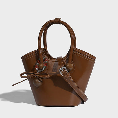Beaira Cherry Love Handheld Tote Bag New Wedding Large Capacity Vegetable Basket Versatile Single Shoulder Cross Shoulder Bag