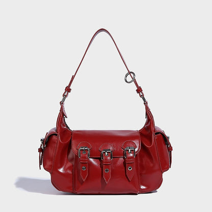 Beaira Cool and spicy girl motorcycle style armpit bag fashionable and trendy handbag autumn and winter new multi pocket shoulder bag