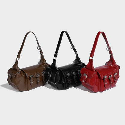 Beaira Cool and spicy girl motorcycle style armpit bag fashionable and trendy handbag autumn and winter new multi pocket shoulder bag