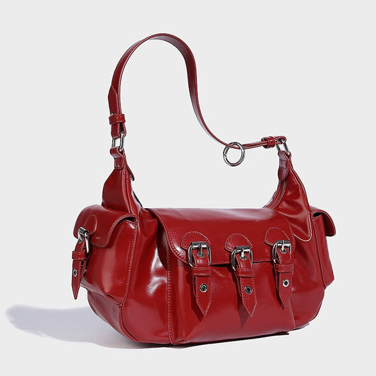 Beaira Cool and spicy girl motorcycle style armpit bag fashionable and trendy handbag autumn and winter new multi pocket shoulder bag
