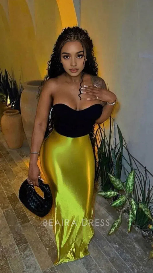 Beaira Elegant Black Girl Party Dress Sweetheart Bodycon Prom Dress formal wear dresses