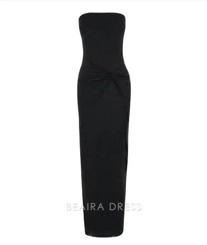 Beaira Elegant Glitter Black Sheath Prom Dress Sexy See Through Party Dress formal wear dresses