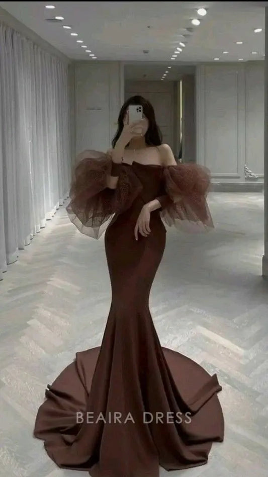 Beaira Elegant Mermaid Prom Dress Satin Prom Dresses Prom Dresses hot sale for women