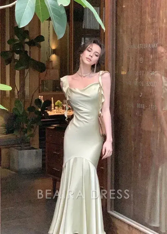 Beaira Elegant New Fashion Party Dresses Ruffle Floor Length Evening Prom Dress hot sale for women