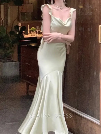 Beaira Elegant New Fashion Party Dresses Ruffle Floor Length Evening Prom Dress hot sale for women