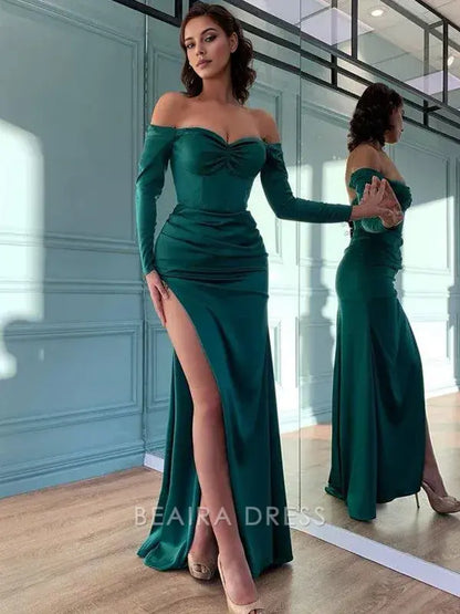 Beaira Elegant Off The Shoulder Mermaid Long Prom Dress hot sale for women