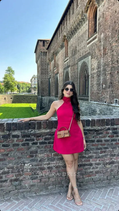 Beaira Elegant Red Off-the-shoulder Waisted 17th Birthday Homecoming Dress hot sale for women
