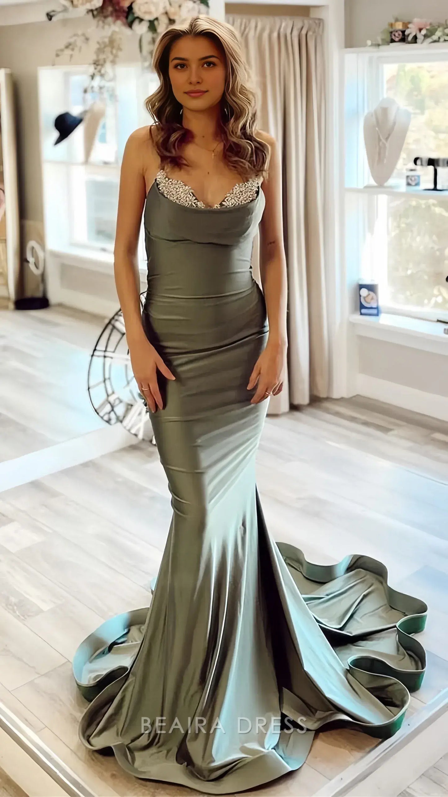 Beaira Elegant Sexy Mermaid Senior Prom Dress For Women Party Dress formal wear dresses