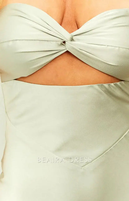 Beaira Elegant Sexy Mint Green Mermaid Long Prom Dresses formal wear dresses