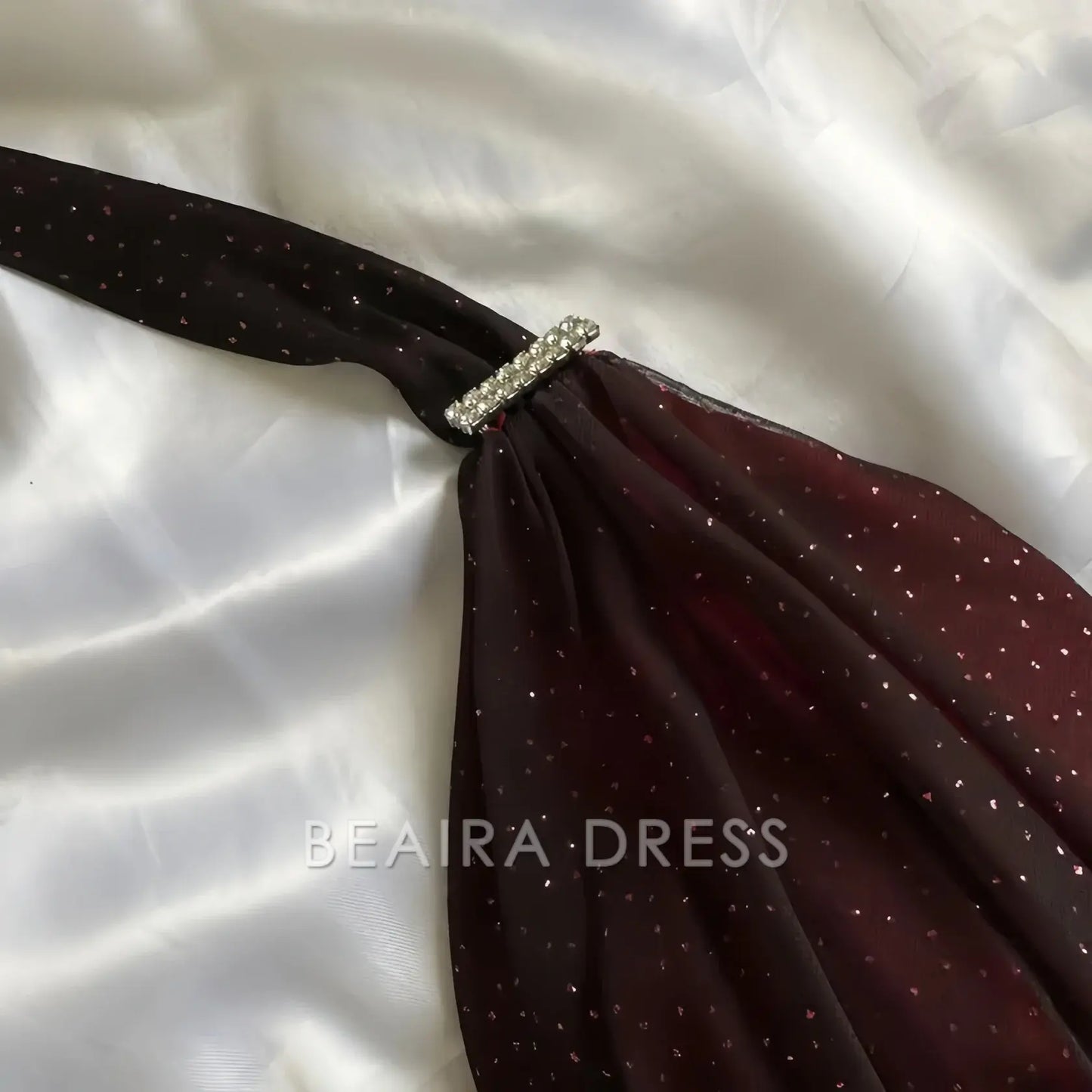 Beaira Elegant Special Gradient Color Burgundy Prom Dress Tie Halter Date/Birthday Party Dress formal wear dresses