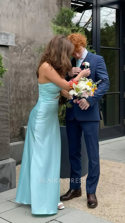 Beaira Elegant Tiffany Blue Sheath Prom Dresses Sweetheart Evening Party Gown formal wear dresses