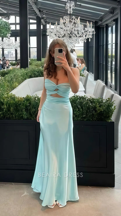 Beaira Elegant Tiffany Blue Sheath Prom Dresses Sweetheart Evening Party Gown formal wear dresses
