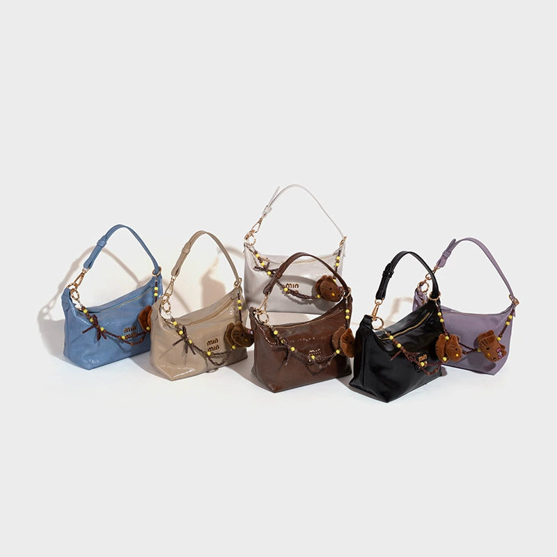 Beaira Fashionable oil wax leather armpit bag for women's new retro versatile dumpling bag single shoulder high-end texture trendy women's bag