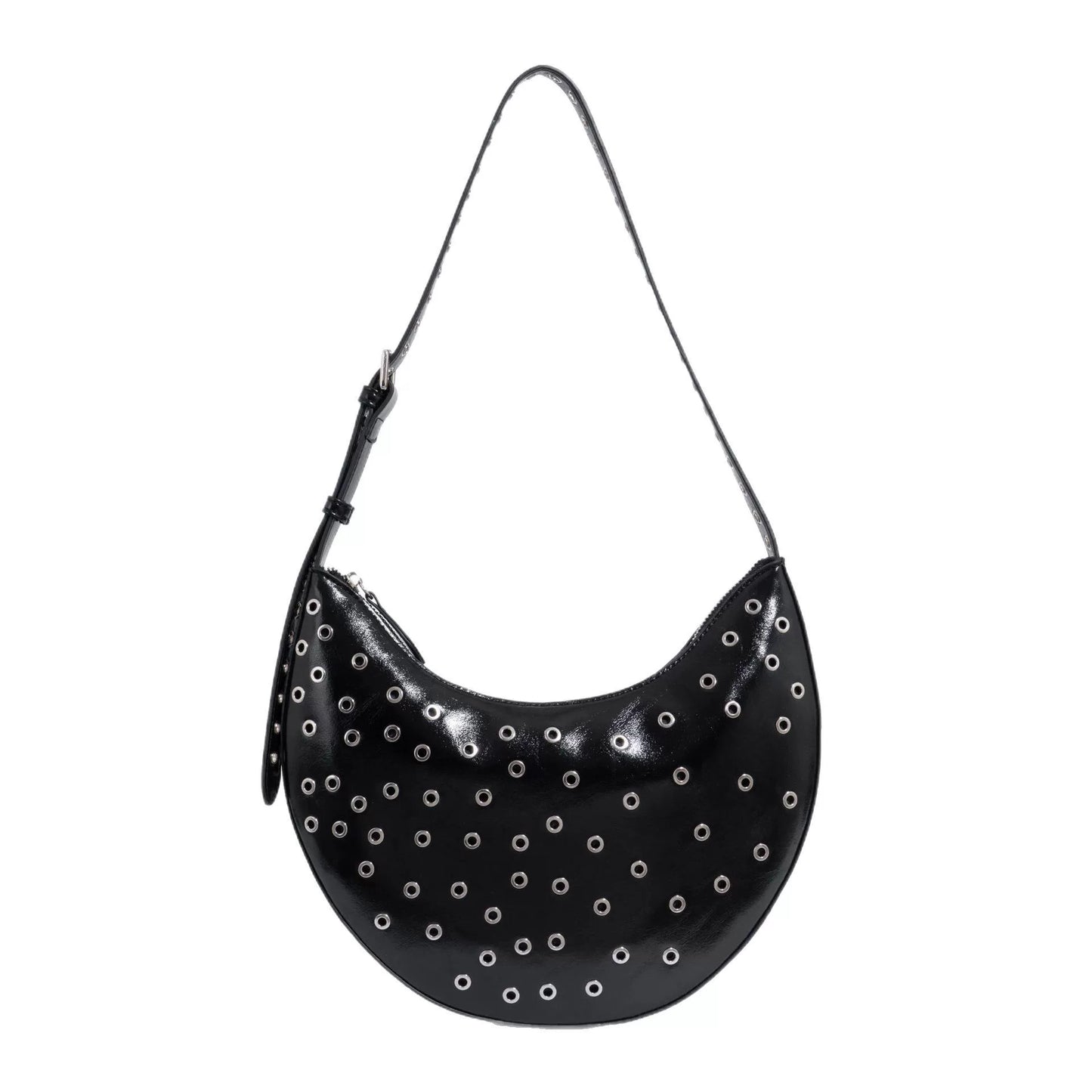 Beaira High-end punk style orange dark underarm bag women's new trendy fashion crescent bag one-shoulder cross-body bag